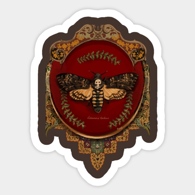 Death hawk moth Sticker by Poday Wali